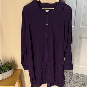 Lands’ End medium / large purple beach cover up
